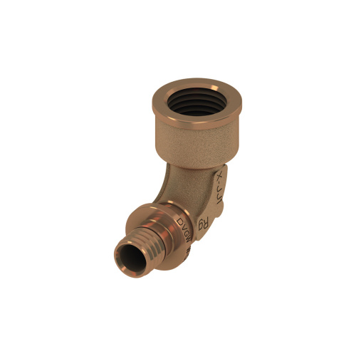 картинка Уголок соединительный, TECE, TECEflex, 20 х 1/2" В, с муфтой, бронза от магазина Сантехстрой