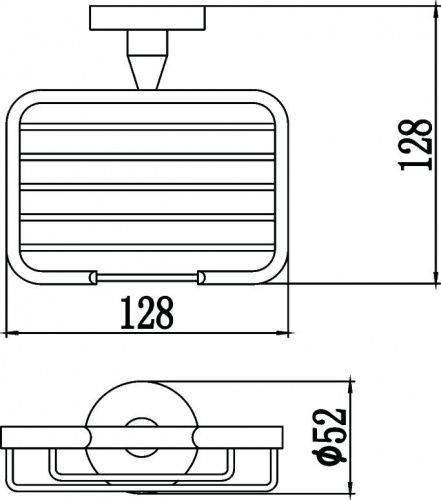 картинка Мыльница решетка настенная Savol 87 (S-008732) от магазина Сантехстрой