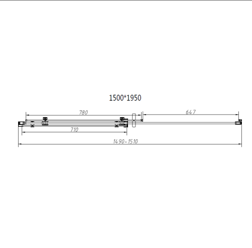 картинка Душевой уголок Como-N VSR-4CN8015CL, 1500*800, хром, стекло прозрачное от магазина Сантехстрой