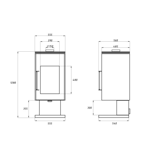 картинка Печь-Камин VN 10кВт L от магазина Сантехстрой