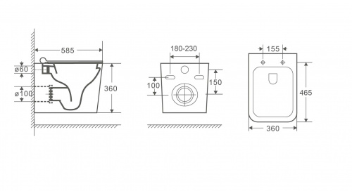 картинка Комплект 3 в 1: инсталляция 900.K31.01.000+клавиша 700.K31.01.310.310 золото матовый+унитаз GR-4414S от магазина Сантехстрой