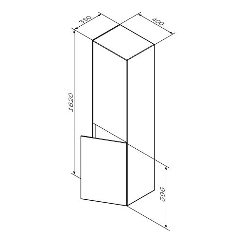 картинка M50ACHX0406EGM Inspire V2.0, шкаф-колонна, универсальный, подвесной, 40 см, push-to-open, элегантный от магазина Сантехстрой