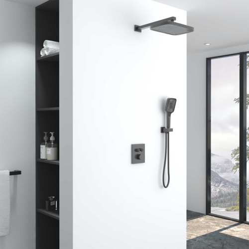 картинка Душевой комплект VSFW-321MT1GM встраиваемый, термостатический, двухрежимный, вороненая сталь от магазина Сантехстрой