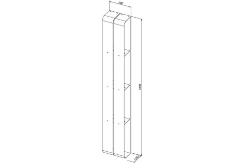 картинка Полка Aquanet Магнум H 200x1300x112 мм, вертикальная, цвет белый матовый 00326462 от магазина Сантехстрой