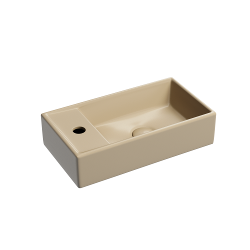 картинка CN6051RMC Умывальник подвесной прямоугольный (чаша справа, отверстие под смеситель слева) цвет капуч от магазина Сантехстрой