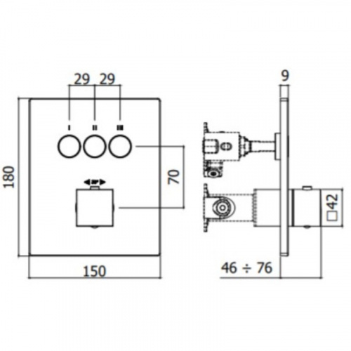 картинка Термостат для ванны Paffoni Compact Box CPT519CR от магазина Сантехстрой