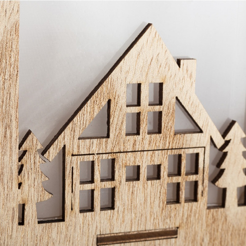 картинка Деревянная фигурка с подсветкой Волшебный фонарик 13,8x11x11 см от магазина Сантехстрой