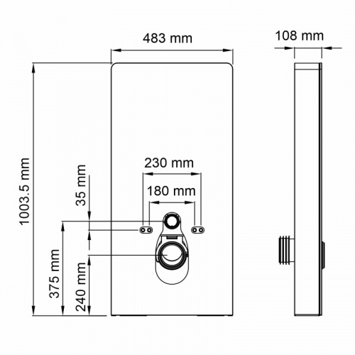 картинка Монтажный элемент для подвесного унитаза WasserKRAFT Naab 86 86TLT.040.SE.BL от магазина Сантехстрой