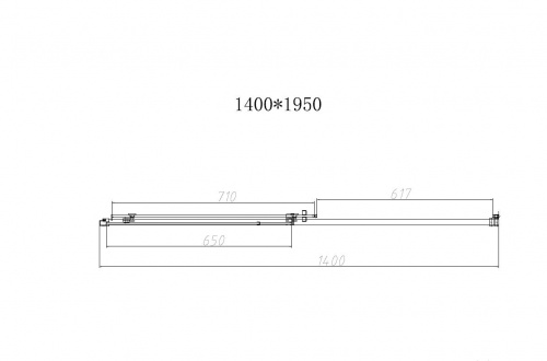 картинка Душевая дверь Slim-N VDS-4SN140CLG, 1400, брашированное золото, стекло прозрачное от магазина Сантехстрой