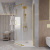 картинка Душ.ограждение 302.K33.03.9090.32.00 Pragma (90*90*195) трапеция,распашн,золото сатин,стекло прозрач от магазина Сантехстрой