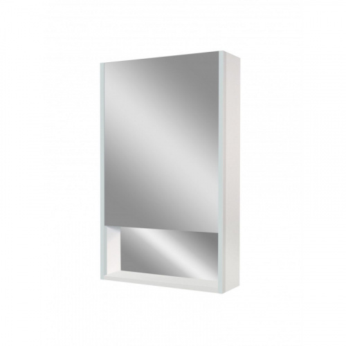 картинка Зеркало-шкаф Art&Max Foggia 50 AM-Fog-500-800-1D-L-DS-F-White левый белый от магазина Сантехстрой