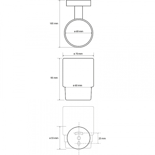 картинка Стакан для зубных щеток Bemeta Brilo 161110012 Золото от магазина Сантехстрой