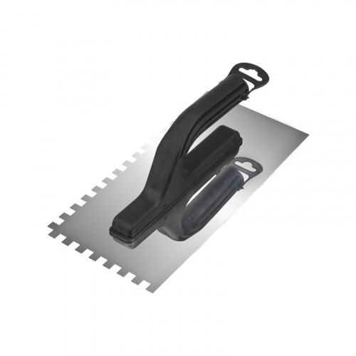 картинка Гладилка нержавеющая 130х270 мм,  зуб 6х6 мм,  пластиковая ручка REXANT от магазина Сантехстрой