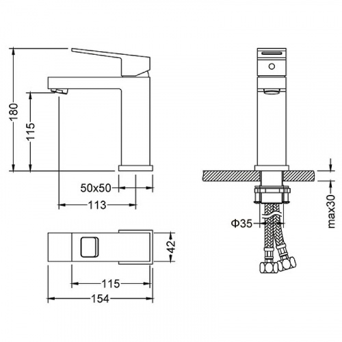 картинка Смеситель для раковины Timo Briana (7161/17F) золото матовое от магазина Сантехстрой