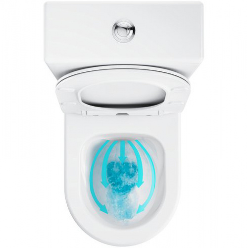 картинка Унитаз компакт Ravak Optima RimOff Combi X01870 с бачком и сиденьем Микролифт от магазина Сантехстрой