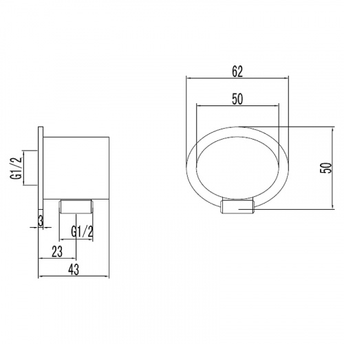 картинка Подключение для душевого шланга Lemark LM8026С встраиваемое (LM8026C) от магазина Сантехстрой