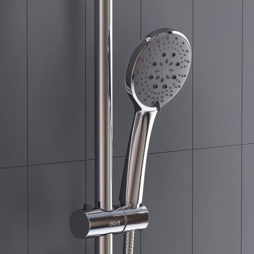 картинка D0710400 Futura душевая система с душевым ТМС смесителем, хром от магазина Сантехстрой