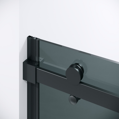 картинка Дверь в нишу Grossman Classic 100.K33.04.100.21.10 (100х195) черный матовый,стекло тонированное,раздвижная, 1 место от магазина Сантехстрой