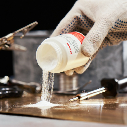 картинка Флюс для высокотемпературной пайки,  ПВ-209, 100г,  банка REXANT от магазина Сантехстрой