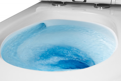 картинка Унитаз подвесной Azario Ollin 360х535х371 безободковый, слив "Торнадо", с быстросъемным сиденьем микролифт (AZ-0513R) от магазина Сантехстрой