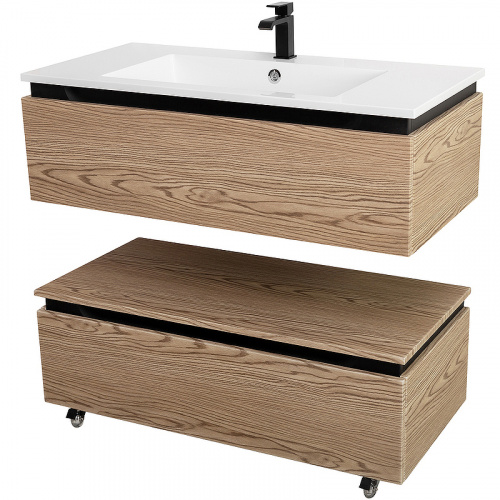 картинка Тумба Cezares Slider 100 SLIDER-1000-1C-PI-RT-P Дуб тангент от магазина Сантехстрой