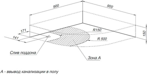 картинка Акриловый поддон для душа Aquanet Нх515 90x90 радиальный Белый от магазина Сантехстрой