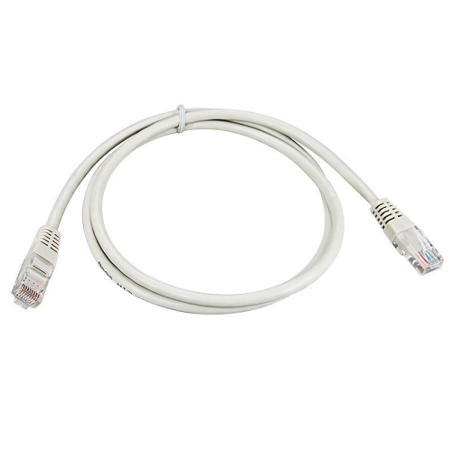 картинка Шнур коммутационный,  патч-корд,  U/UTP RJ45-RJ45 CAT 5e,  1м, PVC,  серый REXANT от магазина Сантехстрой