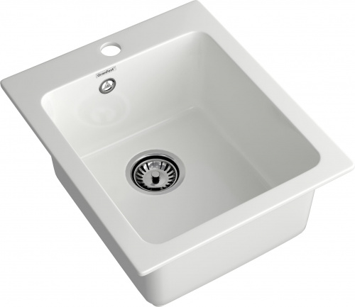 картинка Мойка кухонная GranFest PRACTIK GF-P-505 1-чаш. 505*427мм иней, мрамор от магазина Сантехстрой
