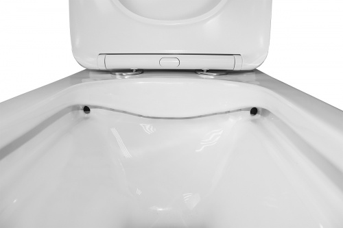 картинка Унитаз-компакт Azario Ferra 365х650х785 напольный, безободковый, с быстросъемным сиденьем микролифт (AZ-1015) от магазина Сантехстрой