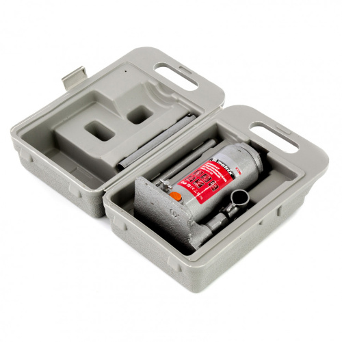 картинка Домкрат гидравлический бутылочный, 5 т, h подъема 197-382 мм, в пластиковом кейсе Matrix от магазина Сантехстрой