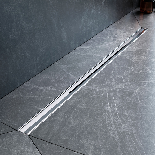 картинка W01SC-S11-080-05SB MasterFlow Трап для душа линейный универс затвор Slim line 80см цвет сталь мат от магазина Сантехстрой