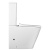 картинка Унитаз-компакт напольный Azario Quadro 605x340x810 безободковый с сидением микролифт и арматурой, белый (AZ-2175) от магазина Сантехстрой