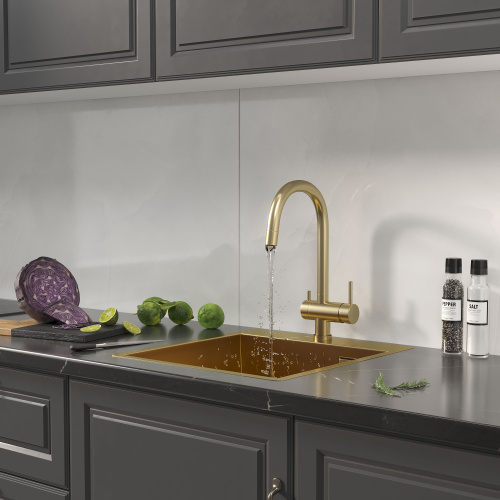 картинка Кухонная мойка Reflexion Iseo RX2246GD брашированное золото от магазина Сантехстрой