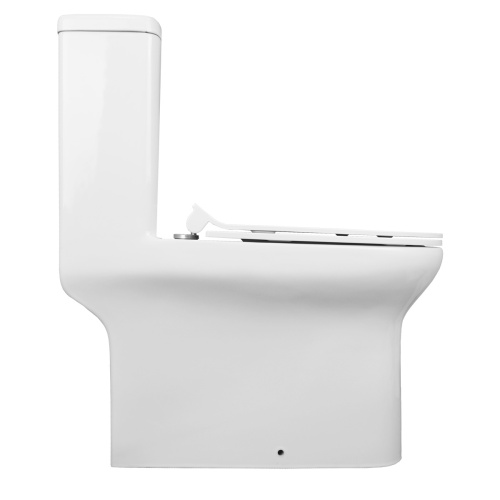 картинка Унитаз-моноблок Creo Ceramique ONE 358х720х760 безободковый, в комплекте с быстросъемным сиденьем микролифт (ON0103) от магазина Сантехстрой