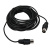 картинка ВЧ кабель ТВ штекер - ТВ штекер,  длина 5 метров,  черный REXANT от магазина Сантехстрой