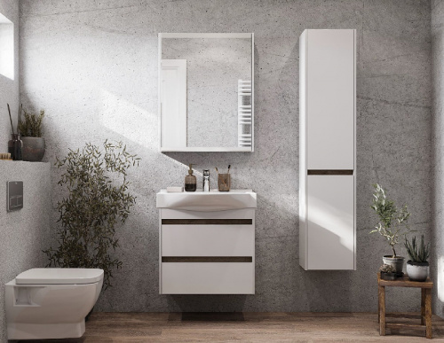 картинка Зеркальный шкаф AQUATON (Акватон) 1a249102nt010 Белый от магазина Сантехстрой