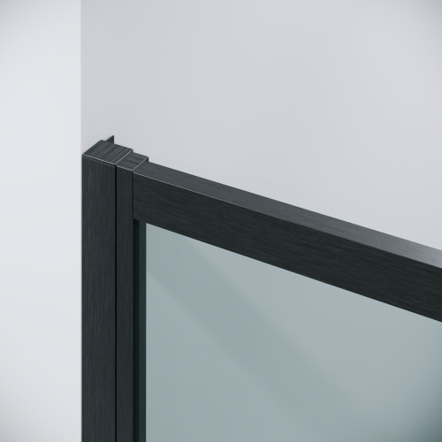 картинка Дверь в нишу 100.K33.02.110.42.00 Cosmo (110*195) графит сатин, стекло прозрачное, 1 место от магазина Сантехстрой