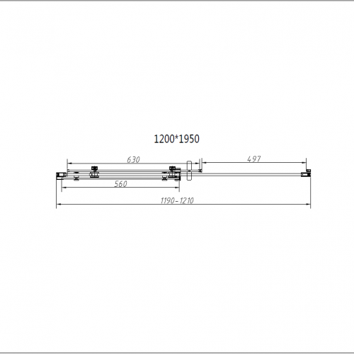 картинка Душевая дверь Como-N VDS-4CN120CL, 1200, хром, стекло прозрачное от магазина Сантехстрой