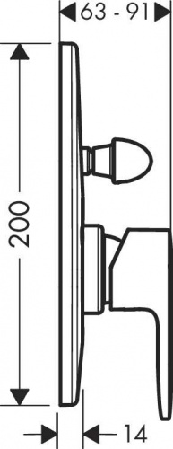 фото смеситель для ванны hansgrohe 71449670 черный