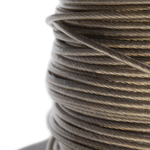 картинка Трос стальной в ПВХ оплетке d=2,0 мм,  прозрачный (бухта 200 м) REXANT от магазина Сантехстрой